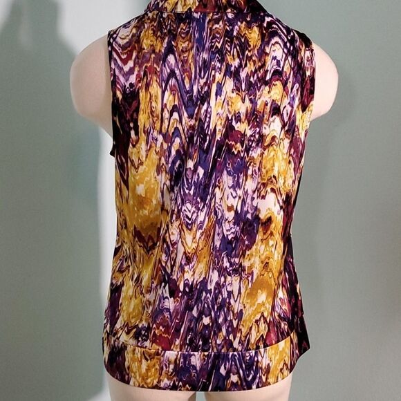 ALFANI sleevless top, p/medium purple/gold. Beautiful colors. - Picture 5 of 7